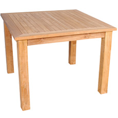 Tables de jardin et tables basses � plateau droit en teck 