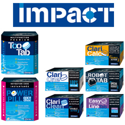 Produits piscine IMPACT pour le traitement et l'entretien de votre piscine Produits piscine IMPACT pour le traitement et l'entretien de votre piscine