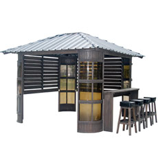 Gazebo Vision avec persi�nnes et bar