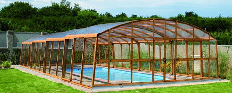 Abri de piscine IDEALCOVER CASABLANCA C aspect BOIS Abri de piscine IDEALCOVER CASABLANCA C aspect BOIS