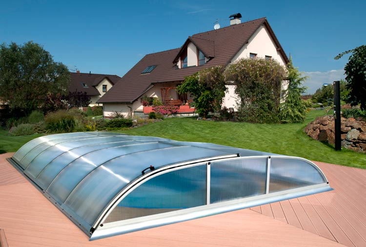 Abri de piscine anse de panier IDEALCOVER DALLAS Abri de piscine anse de panier IDEALCOVER DALLAS