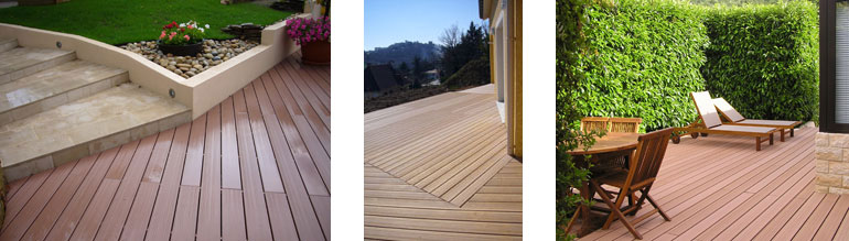 Plancher extérieur en bois composite 2 Plancher extérieur en bois composite 2