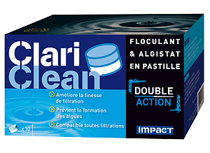 Floculant pastilles et Anti algues CLARI CLEAN