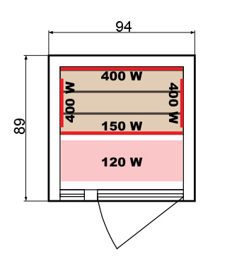 Dimensions sauna infrarouge Apollon 1 place Dimensions sauna infrarouge Apollon 1 place
