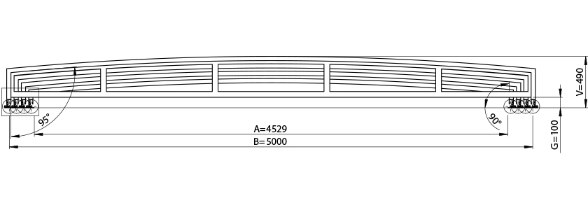Dimensions largeur abri Mirage bas XL Dimensions largeur abri Mirage bas XL