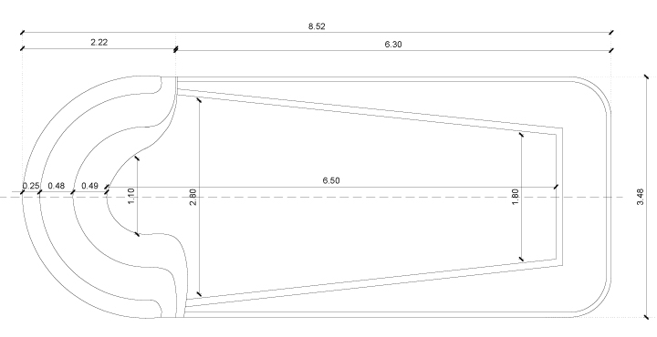 Dimensions piscine Dokos 8 Dimensions piscine Dokos 8