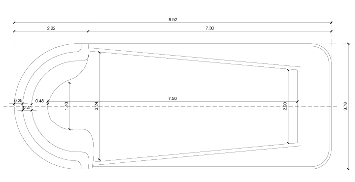 Dimensions piscine Dokos 9 Dimensions piscine Dokos 9