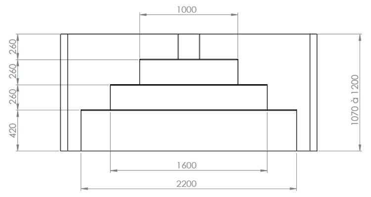Schema dimension escalier d