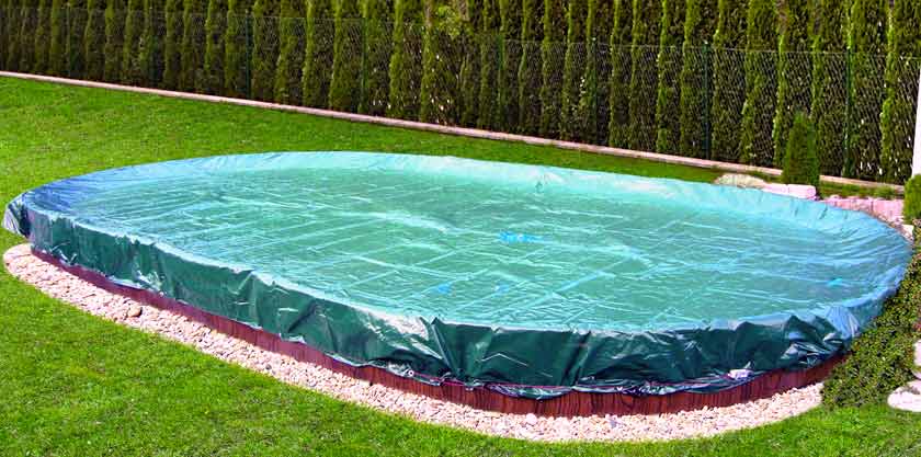 Couverture spécial hivernage pour piscine hors-sol ovale