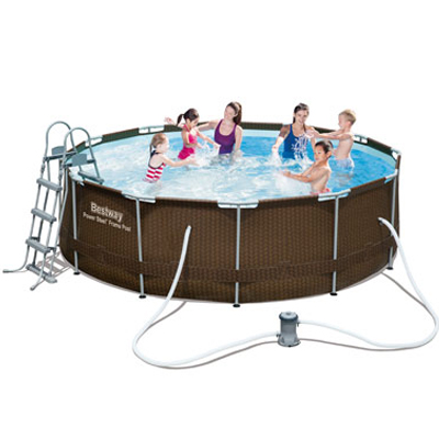 piscine acier marron