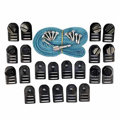 Kit universel de sandows pour bâche à bulles Kit universel de sandows pour bâche à bulles
