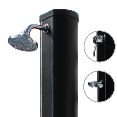 combiné douche solaire Caliente Design 32L aluminium combiné douche solaire Caliente Design 32L aluminium