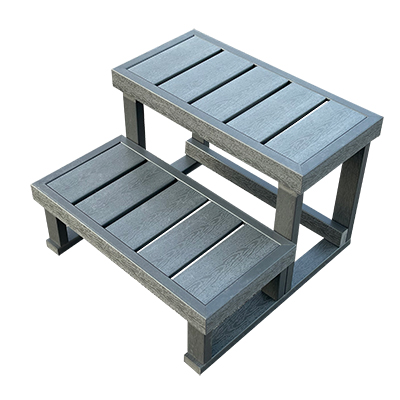 Escalier spa 2 marches gris Escalier spa 2 marches gris