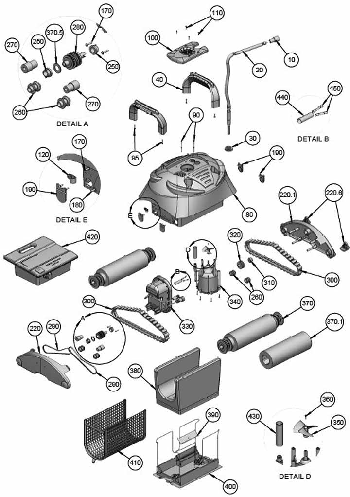 Liste pièces détachées Robot électrique Aquabot Neptuno Liste pièces détachées Robot électrique Aquabot Neptuno