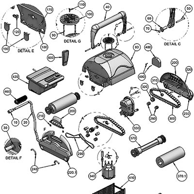 Pièces détachées robot Aquabot Super Bravo Pièces détachées robot Aquabot Super Bravo