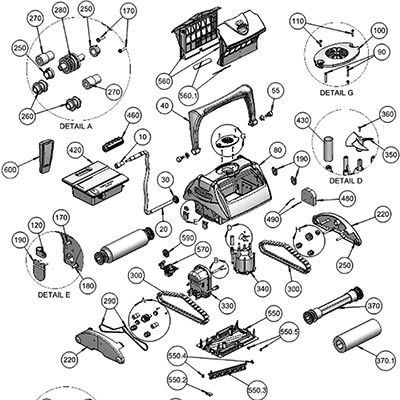 Pièces détachées robot Aquabot Typhoon Junior Top Pièces détachées robot Aquabot Typhoon Junior Top