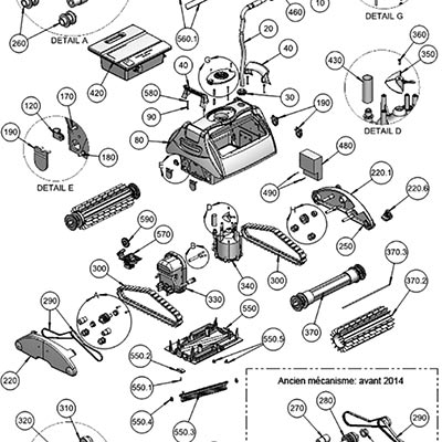 Pièces détachées robot Aquabot Typhoon Surf Top Pièces détachées robot Aquabot Typhoon Surf Top