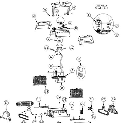 Pièces détachées robot Dolphin EX40 Pièces détachées robot Dolphin EX40