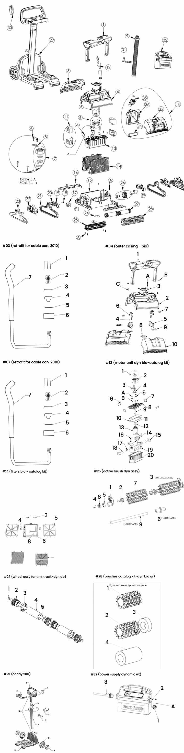 Liste pièces détachées du robot électrique Maytronics Suprême bio Liste pièces détachées du robot électrique Maytronics Suprême bio