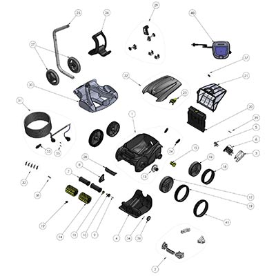 Pièces détachées robot Zodiac OV 3400 Pièces détachées robot Zodiac OV 3400