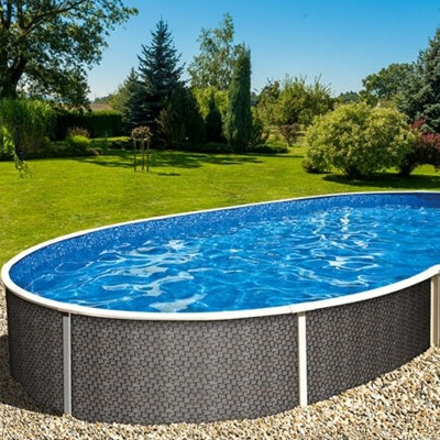 Piscine AZURO GRAPHITE WHITE ovale Piscine AZURO GRAPHITE WHITE ovale