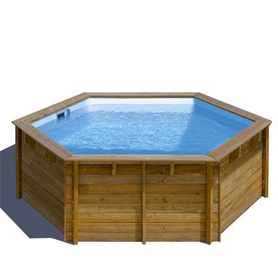 piscine bois hors-sol SUNBAY VANILLE FIRST ronde 400cm x 119 cm hauteur