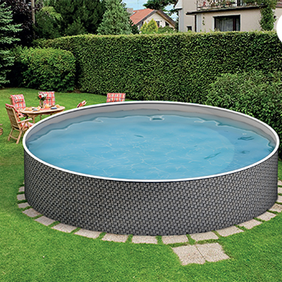 Piscine acier AZURO Rattan Piscine acier AZURO Rattan