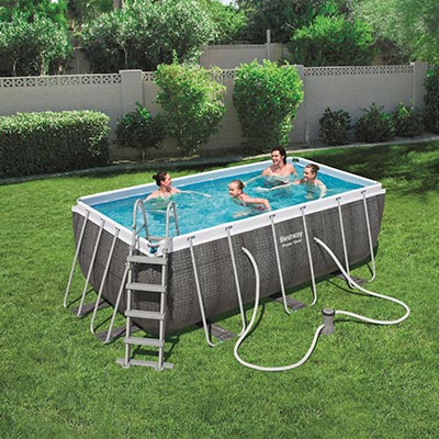 Piscine hors sol Bestway Power Steel Rotin rectangulaire Piscine hors sol Bestway Power Steel Rotin rectangulaire