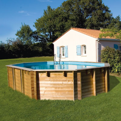 Piscine bois ovale SUNBAY VERMELA