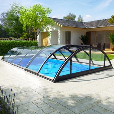 Abri mi-haut SILHOUETTE QUARTZ XL 8m50 x 4m20x1m30 H Reste 2 unités en stock