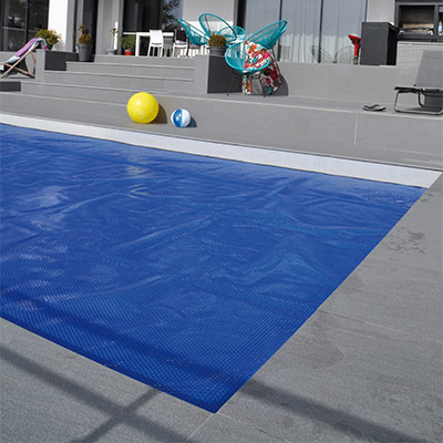 Pool System Protection Bâche Solaire de Piscine à Bulles avec Renfort dans Les largeurs GeoBubble Sol+Guard 500µ 5 x 3m Transparent 