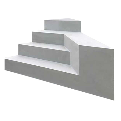 Escalier sous liner Red Pool Angle avec banquette