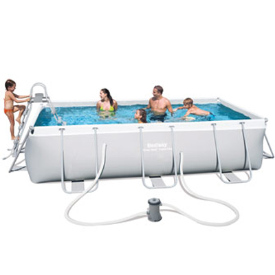 Piscine Hors Sol Rectangulaire Bestway Power Steel Filtration Incluse