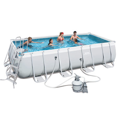 Piscine Hors Sol Rectangulaire Power Steel Bestway Filtration à Sable