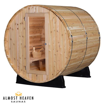 Sauna en Cèdre Barrel PINNACLE 4 personnes 180 x 180 cm
