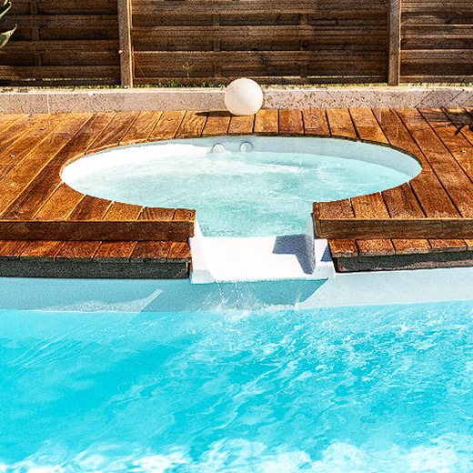 Spa à débordement LUNE pour piscine enterrée