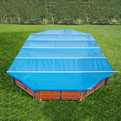 Couverture à barres spéciale piscine bois WALU POOL WOODSTAR