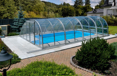 Ouverture abri de piscine Windy Ouverture abri de piscine Windy