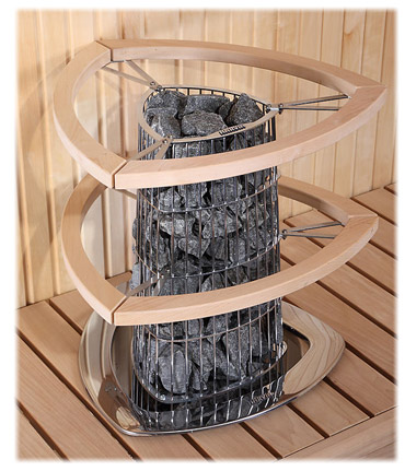 Poêle de sauna électrique Harvia Kivi intégré au banc