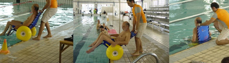 Utilisation du fauteuil JOB en piscine Utilisation du fauteuil JOB en piscine