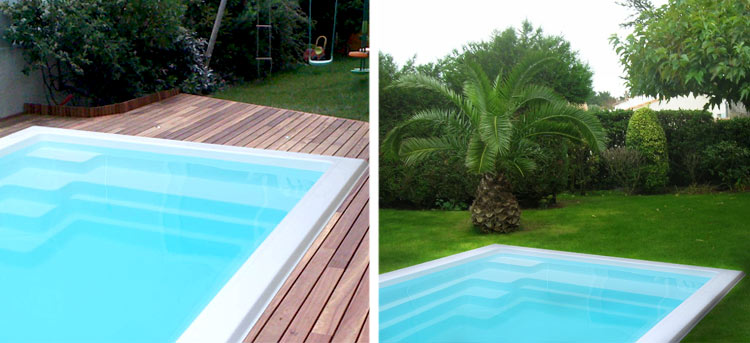 Mini piscine Deva, escalier 4 marches Mini piscine Deva, escalier 4 marches