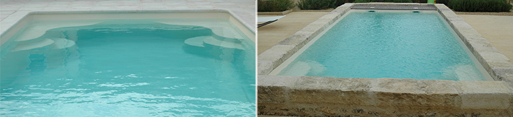 Piscine coque polyester ESTINA escaliers Piscine coque polyester ESTINA escaliers