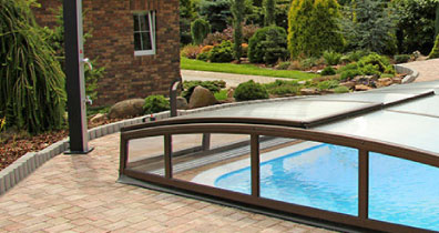 Abri bas piscine majestic polycarbonate Structure aluminium Abri bas piscine majestic polycarbonate Structure aluminium