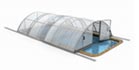 Abri piscine avec porte sur facade Klassik C Abri piscine avec porte sur facade Klassik C