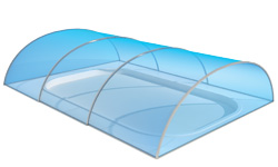 Abri de piscine frégate modèle bas