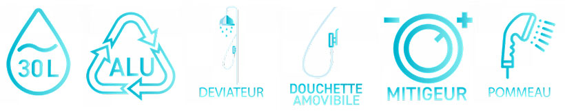 Avantages douche solaire de 30L Avantages douche solaire de 30L