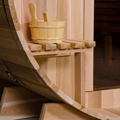 Banc extérieur sauna Barrel Canopy Banc extérieur sauna Barrel Canopy