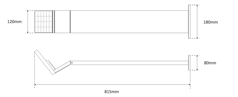 Dimensions borne solaire Seamaid Dimensions borne solaire Seamaid