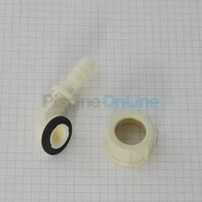 Coude nylon + écrou pour douche solaire (261020+268910)