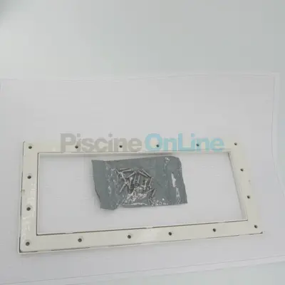 Bride + enjoliveur + vis Parker 5,5x25 mm pour skimmer Prestige ANCIEN MODELE (ASTRALPOOL) (4402011712)